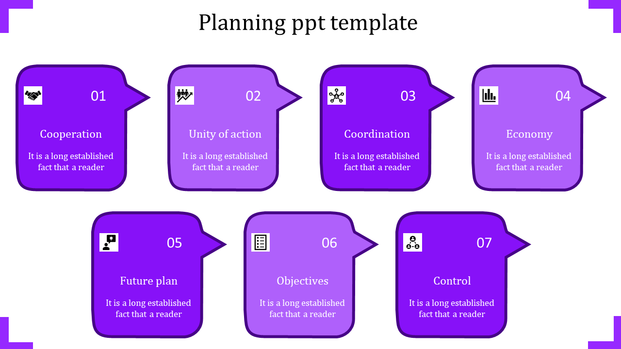 Free - Creative Planning PowerPoint  Template-Purple Color